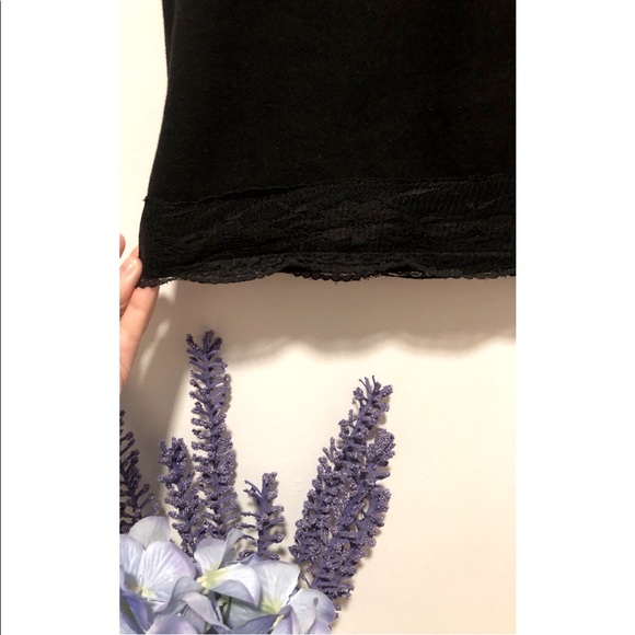 Black Sweater Mini Dress with short sleeves - Picture 4 of 5